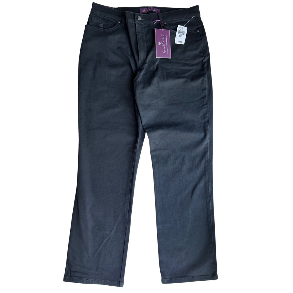 Gloria Vanderbilt Amanda Jeans Womens 16P Black Tapered Leg Supreme Stretch